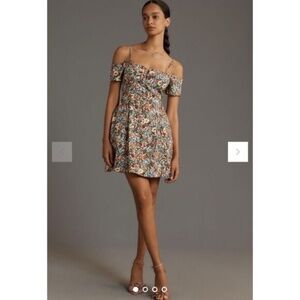 NWT Maeve Off-The-Shoulder Bow Mini Dress Anthropologie MP
